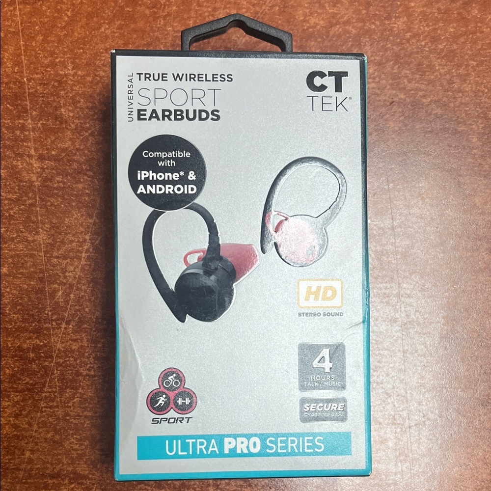 Ultra Pro Series Wireless Sport Earbuds - Black and Red